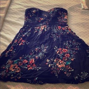 Floral urban outfitters strapless dress